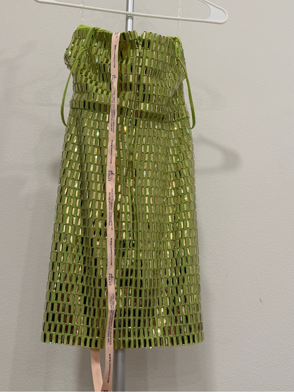 Oh Polly Strapless Lime Mini Dress - Picture 6 of 6